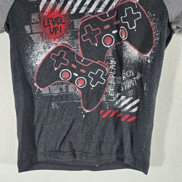 Wonder Nation Boys Black Gray Short Sleeve Pajamas Set Size Small 6/7 - Picture 3 of 10